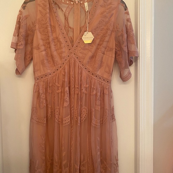 Pinkblush pink lace maxi dress - Picture 2 of 5